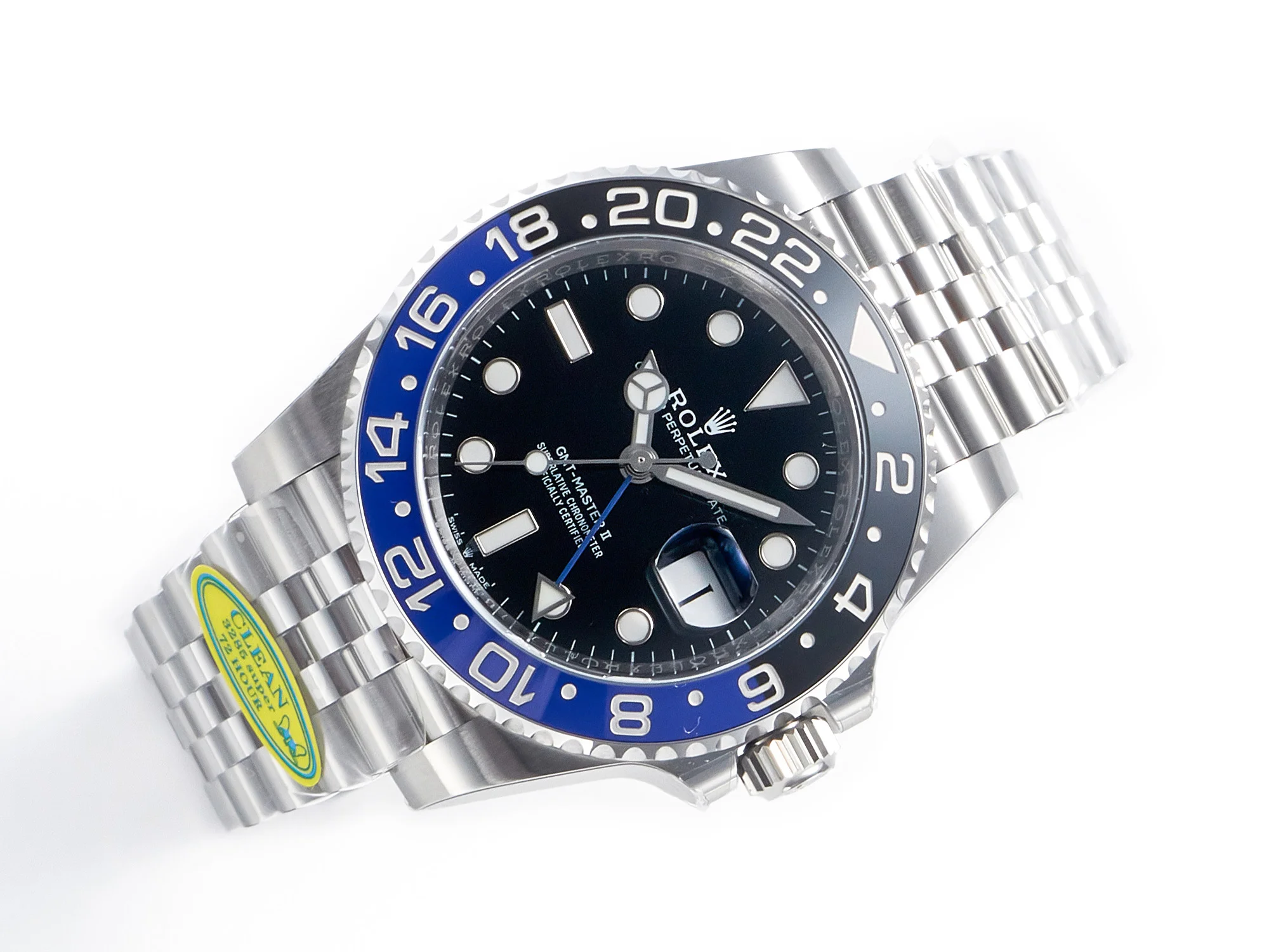 GMT-Master II 126710 BLNR Clean Black/Blue Ceramic 904L Steel Best Edition on Jubilee Bracelet DD3285