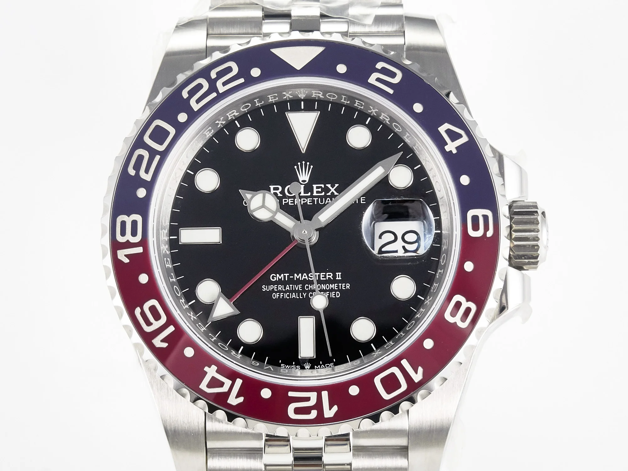 GMT-Master II 126710 BLRO Blue/Red Ceramic 904L ARF 1:1 Best Edition on Jubilee Bracelet SH3285 V3