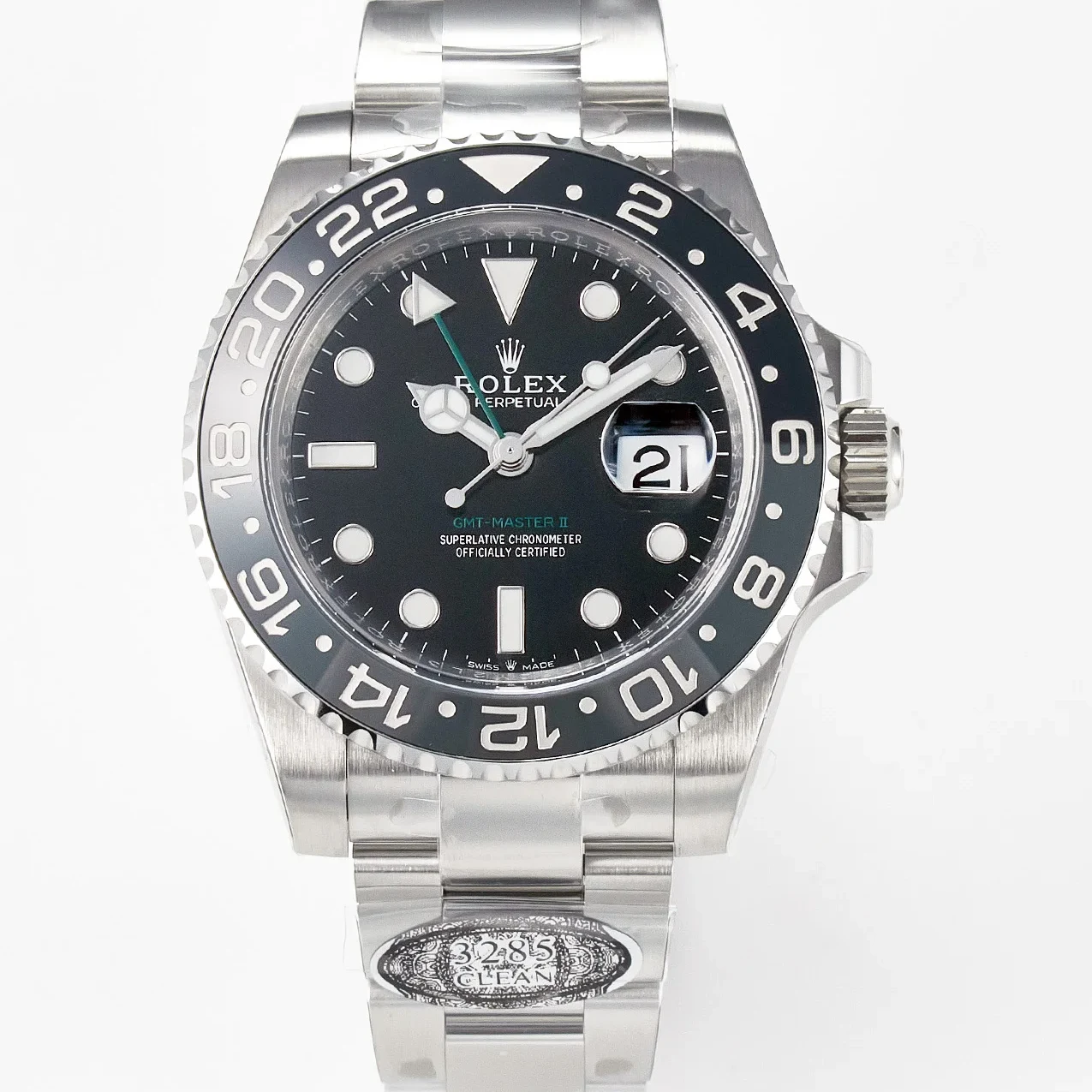 GMT-Master II 126710 GRNR Black/Gray Ceramic 904L Steel Clean 1:1 Best Edition on Oyster Strap DD3285
