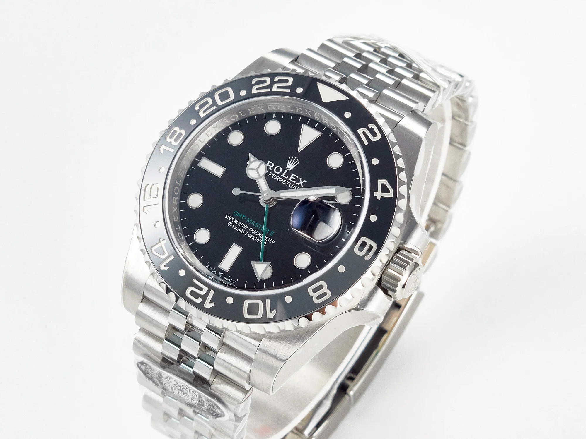 GMT-Master II 126710 GRNR Black/Gray Ceramic 904L Steel Clean 1:1 Best Edition on Jubilee Strap DD3285
