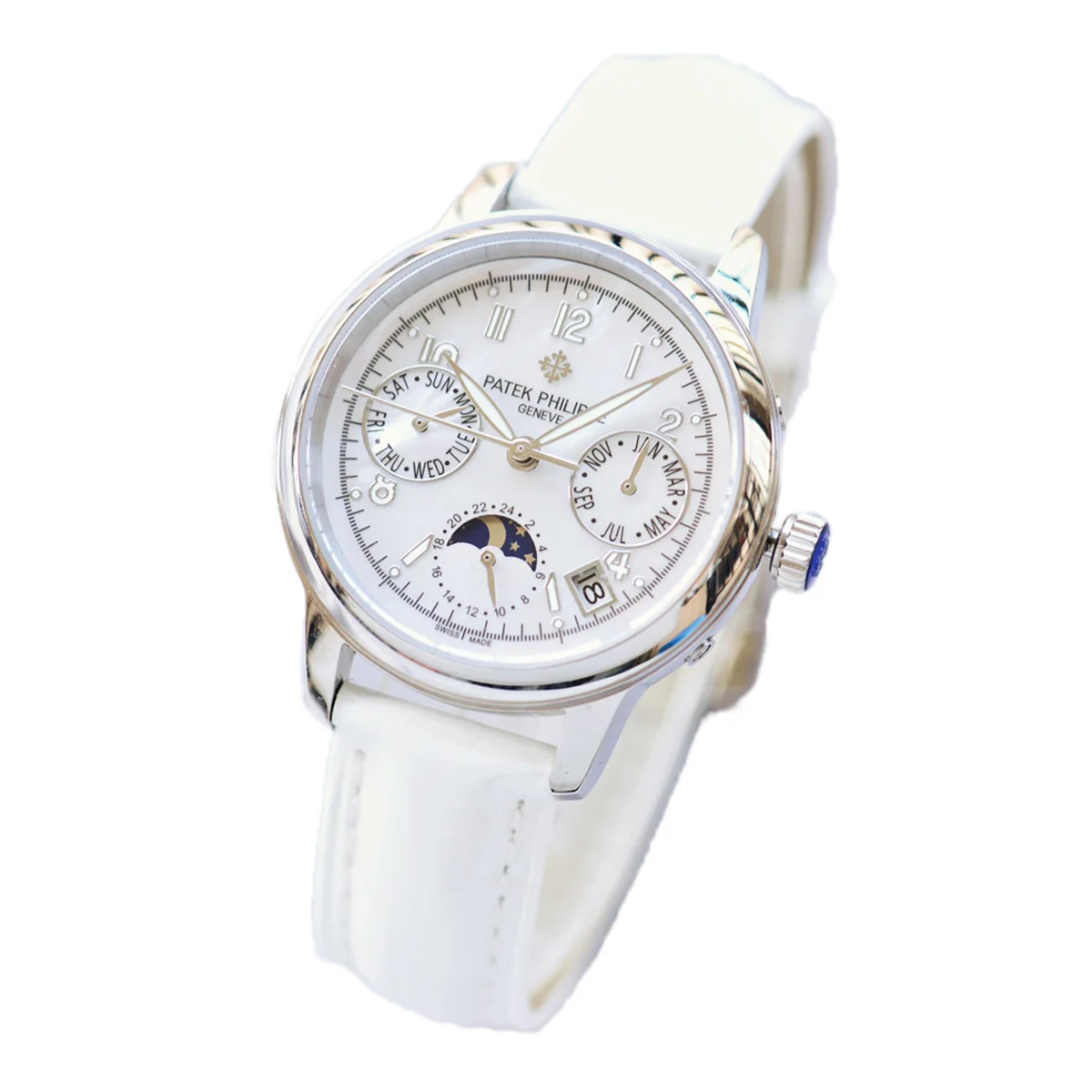 Grand Complications Ladies First Perpetual Calendar in White Gold on Leather Strap