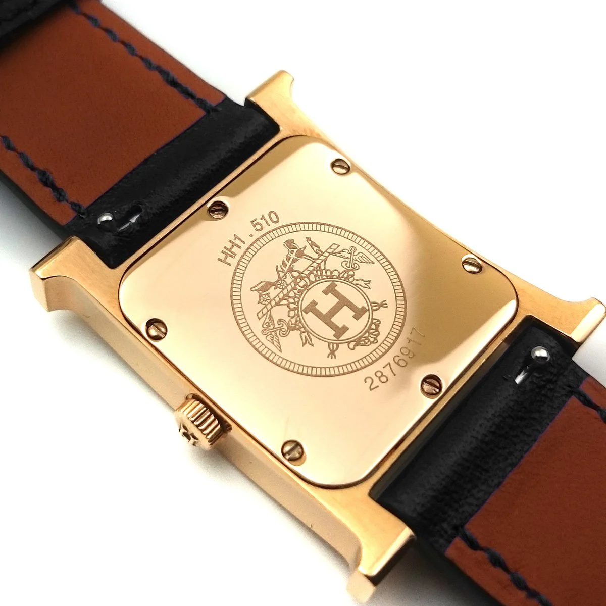 Heure H Rose Gold on Yellow Epsom Leather Strap