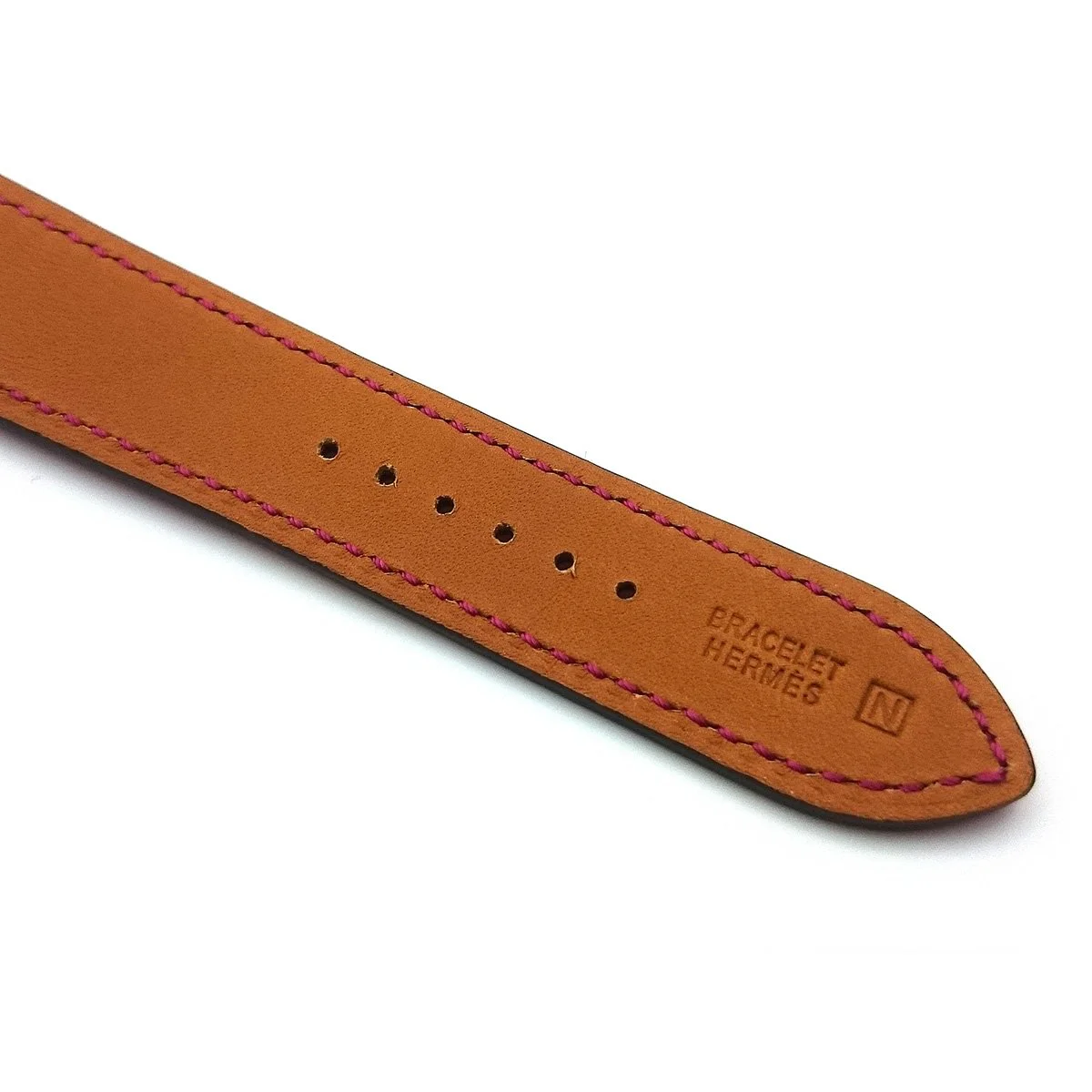 Heure H Rose Gold with Diamond Bezel and Markers on Pink Fjord Leather Strap