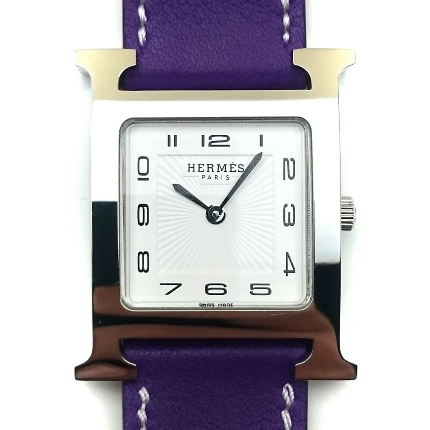 Heure H Steel on Violet Fjord Leather Strap