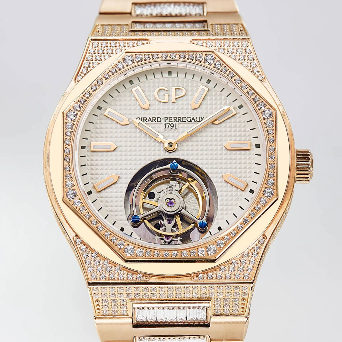 Laureato Tourbillon White Dial in Rose Gold
