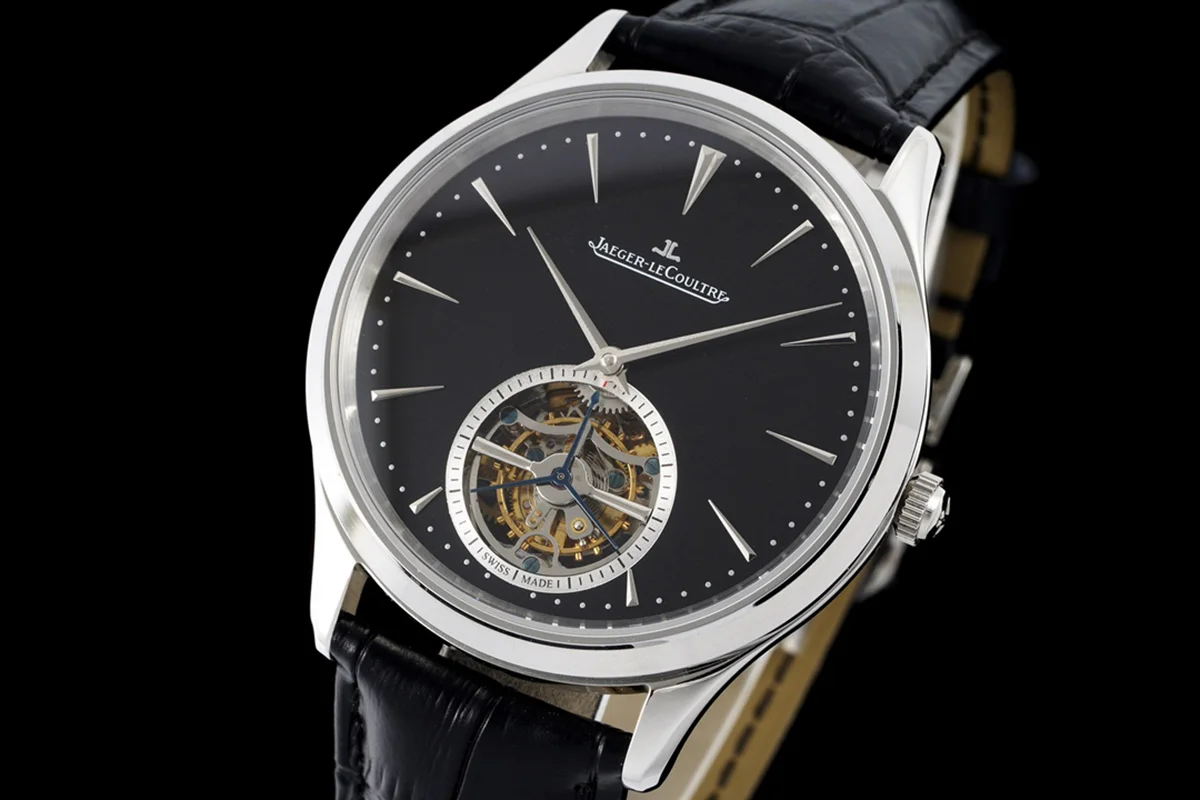Master Control Tourbillon Black Dial in Steel