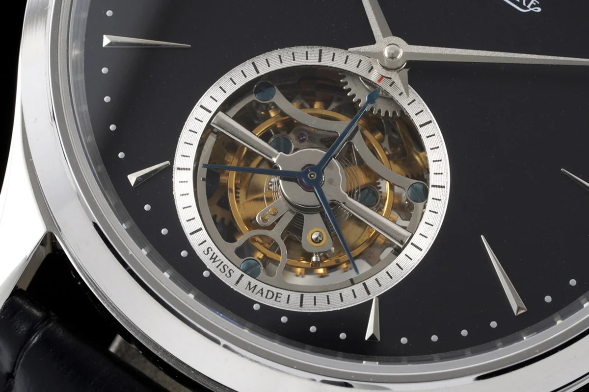 Master Control Tourbillon Black Dial in Steel