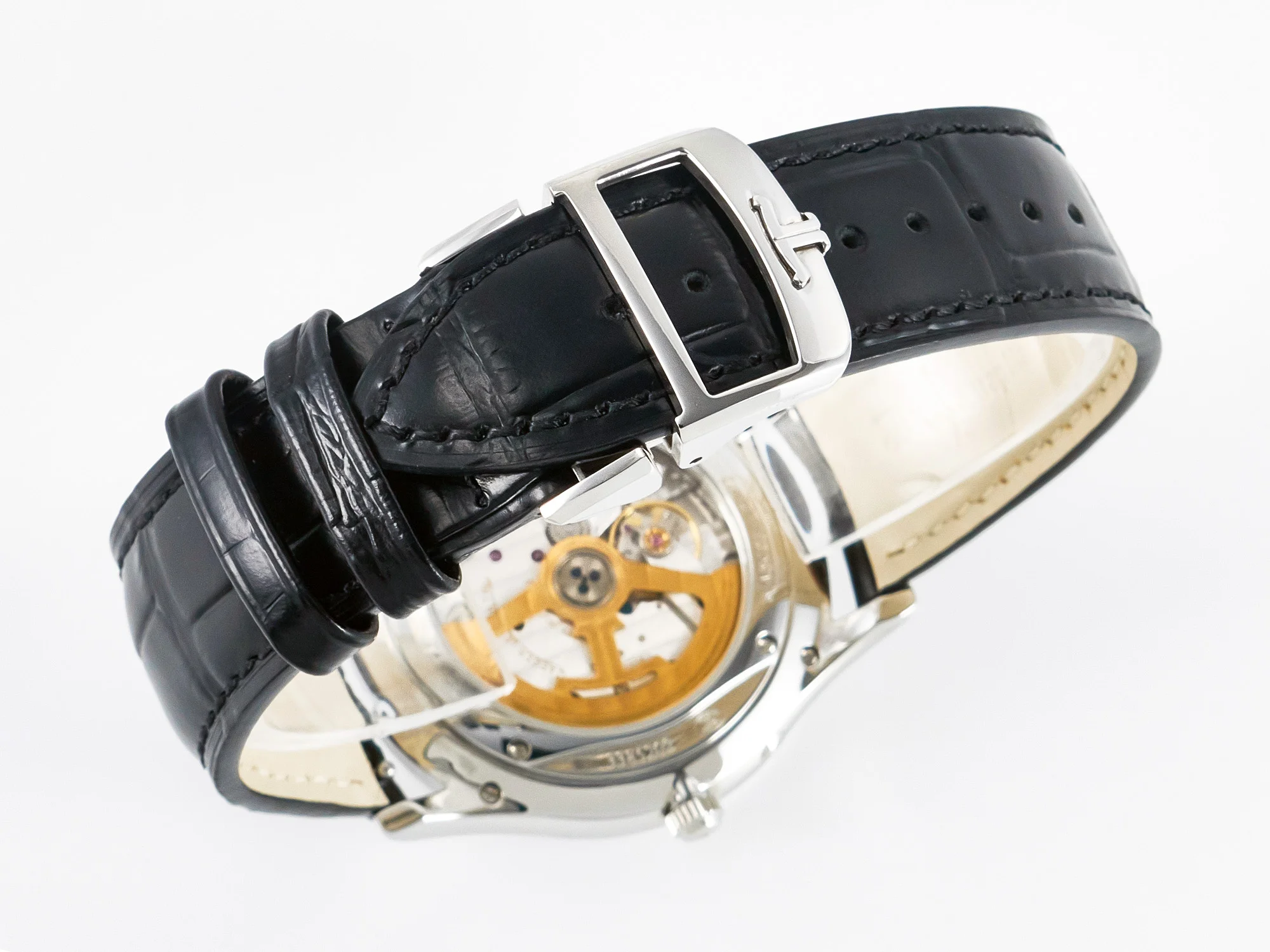 Master Ultra Thin Moon 1368420 SS Z+F 1:1 Best Edition Blue Dial on Black Leather Strap SA925 Super Clone