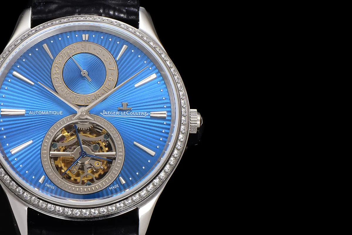 Master Ultra Thin Tourbillon Blue Dial with Diamond Bezel in White Gold