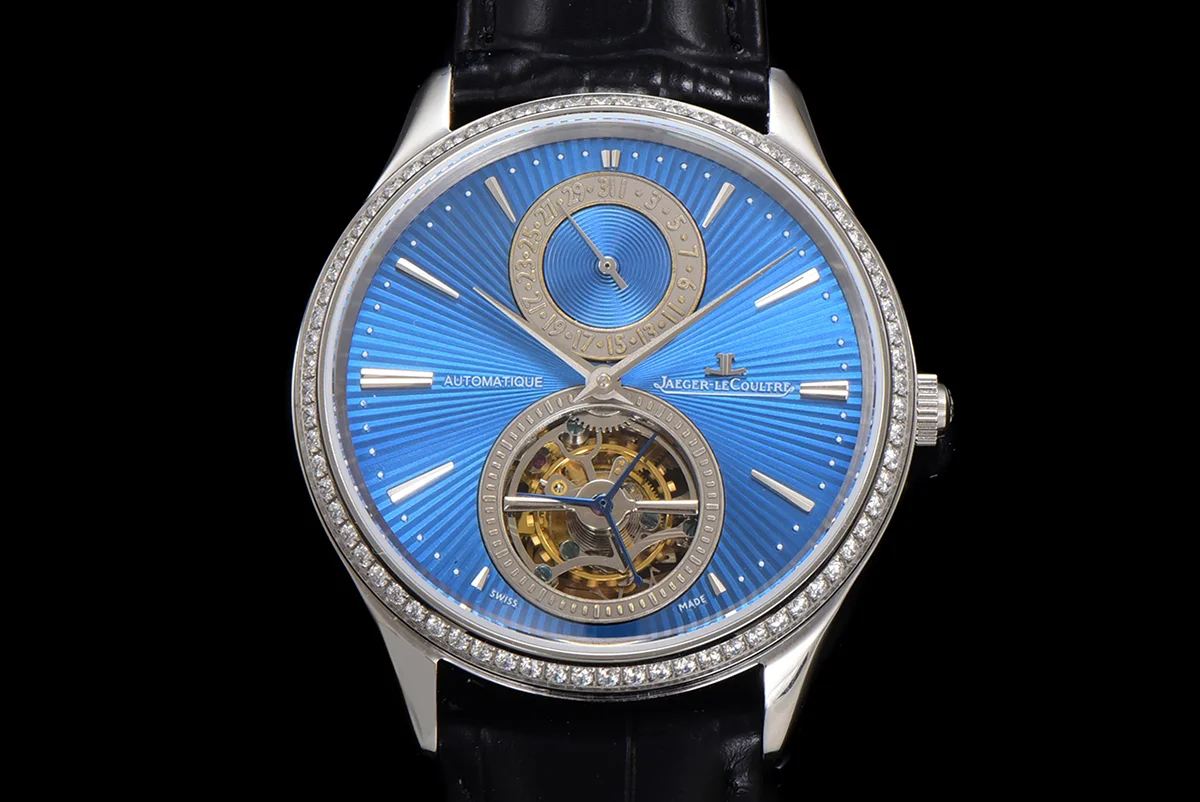 Master Ultra Thin Tourbillon Blue Dial with Diamond Bezel in White Gold