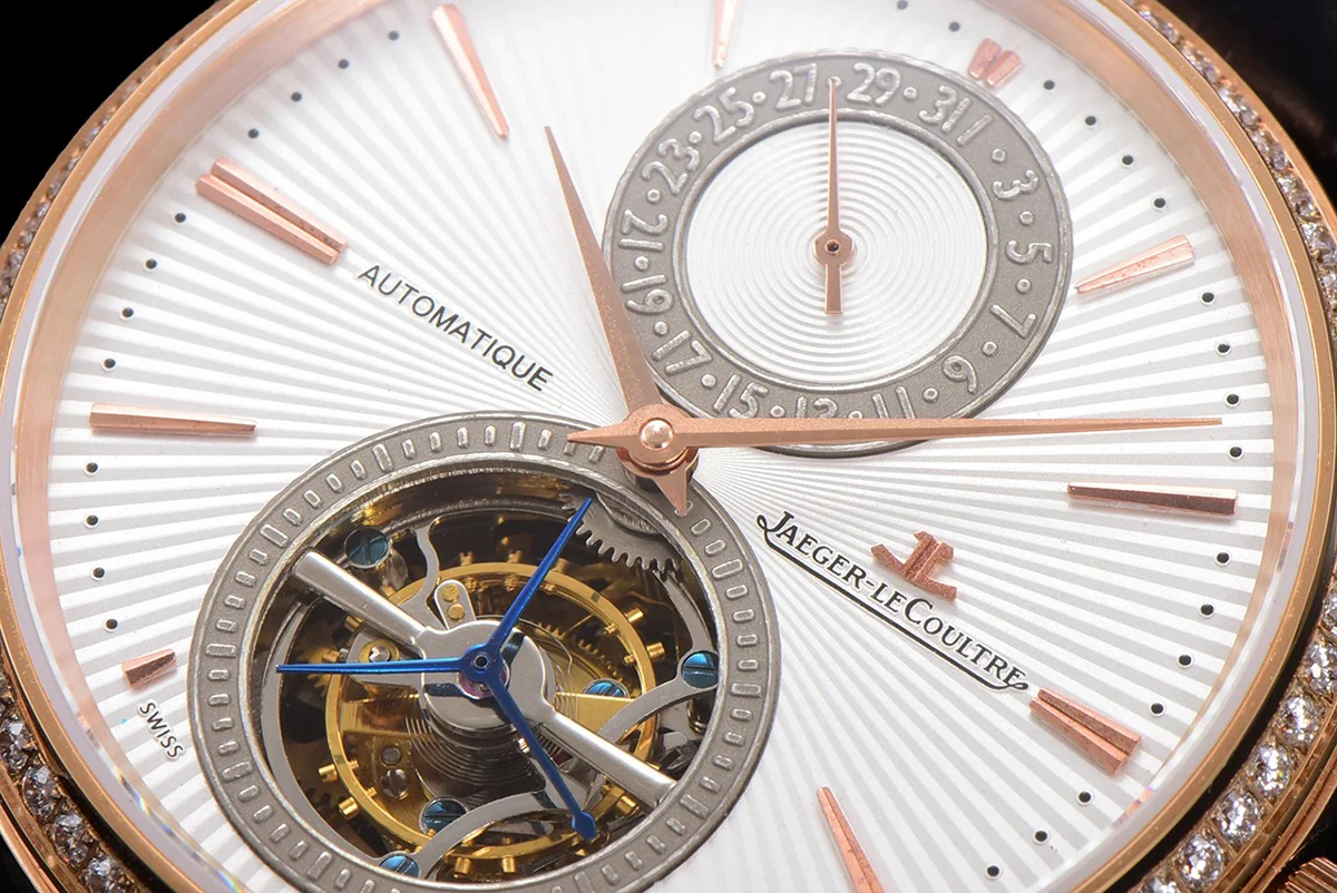 Master Ultra Thin Tourbillon White Dial with Diamond Bezel in Rose Gold