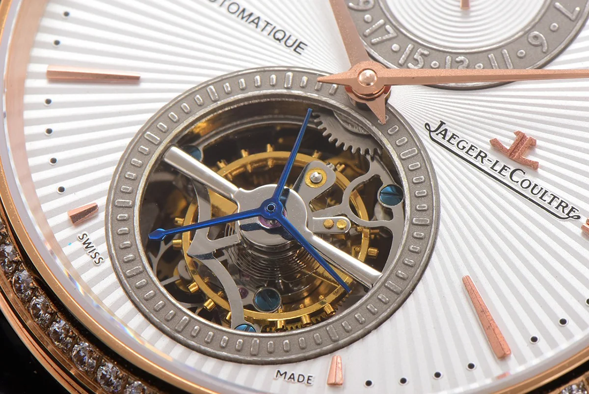 Master Ultra Thin Tourbillon White Dial with Diamond Bezel in Rose Gold