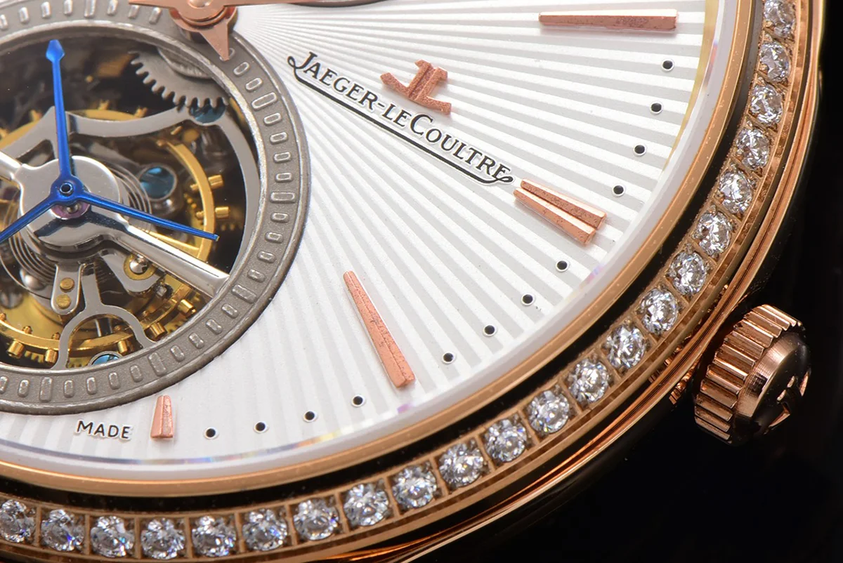 Master Ultra Thin Tourbillon White Dial with Diamond Bezel in Rose Gold