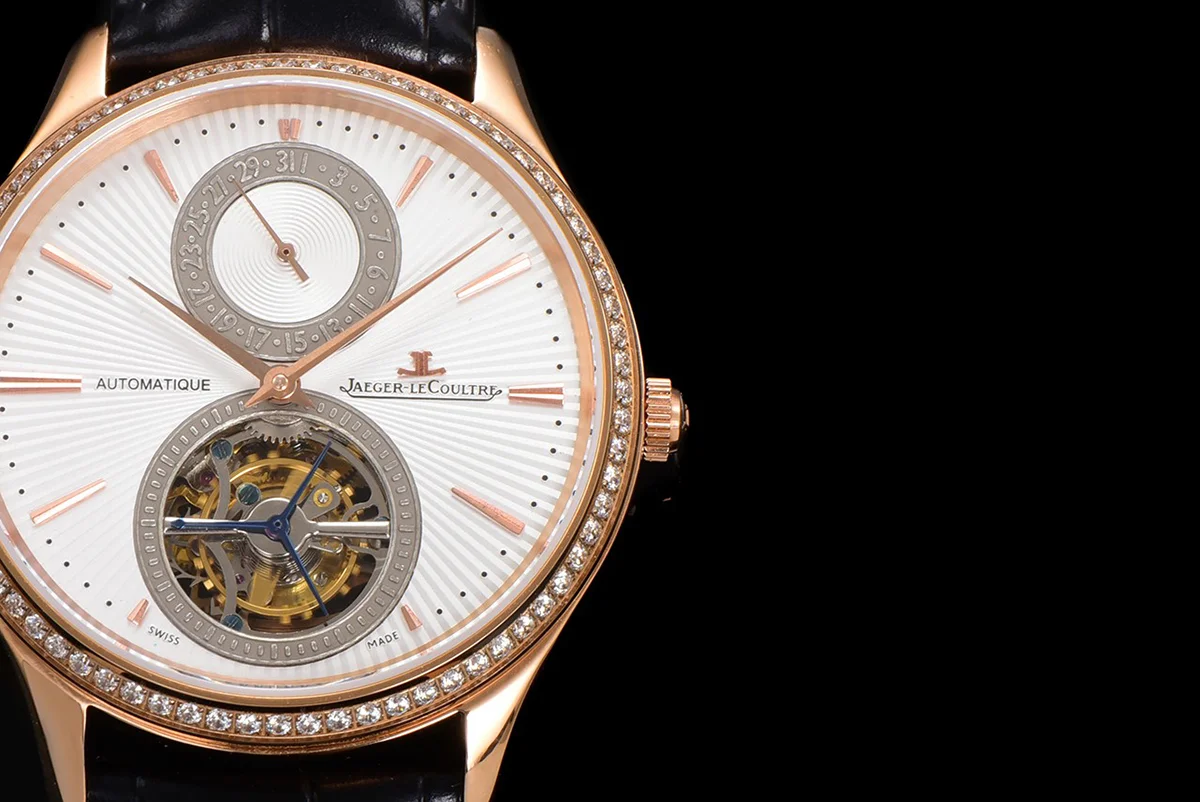 Master Ultra Thin Tourbillon White Dial with Diamond Bezel in Rose Gold