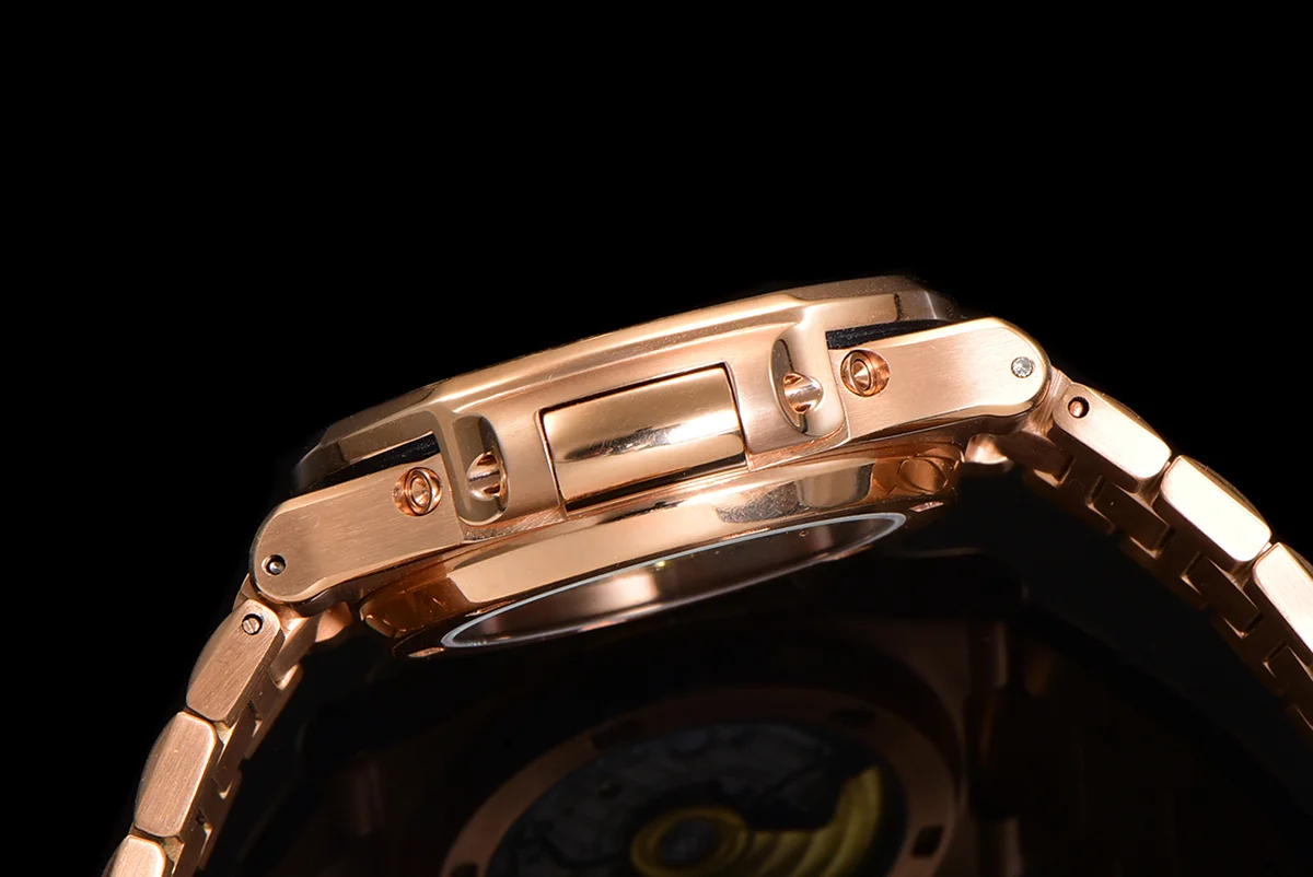 Nautilus 5740 Brown Dial with Diamond Bezel in Rose Gold