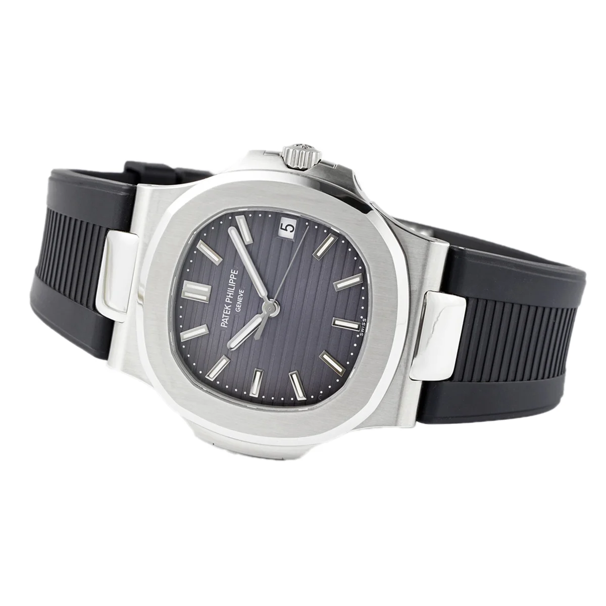 Nautilus Jumbo 5711/1A Grey Dial on Rubber Strap