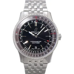 Navitimer Automatic 41 Black Dial in Steel on Bracelet