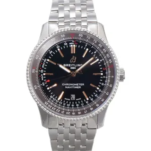 Navitimer Automatic 41 Black Dial in Steel on Bracelet Ref. A17326241B1A1