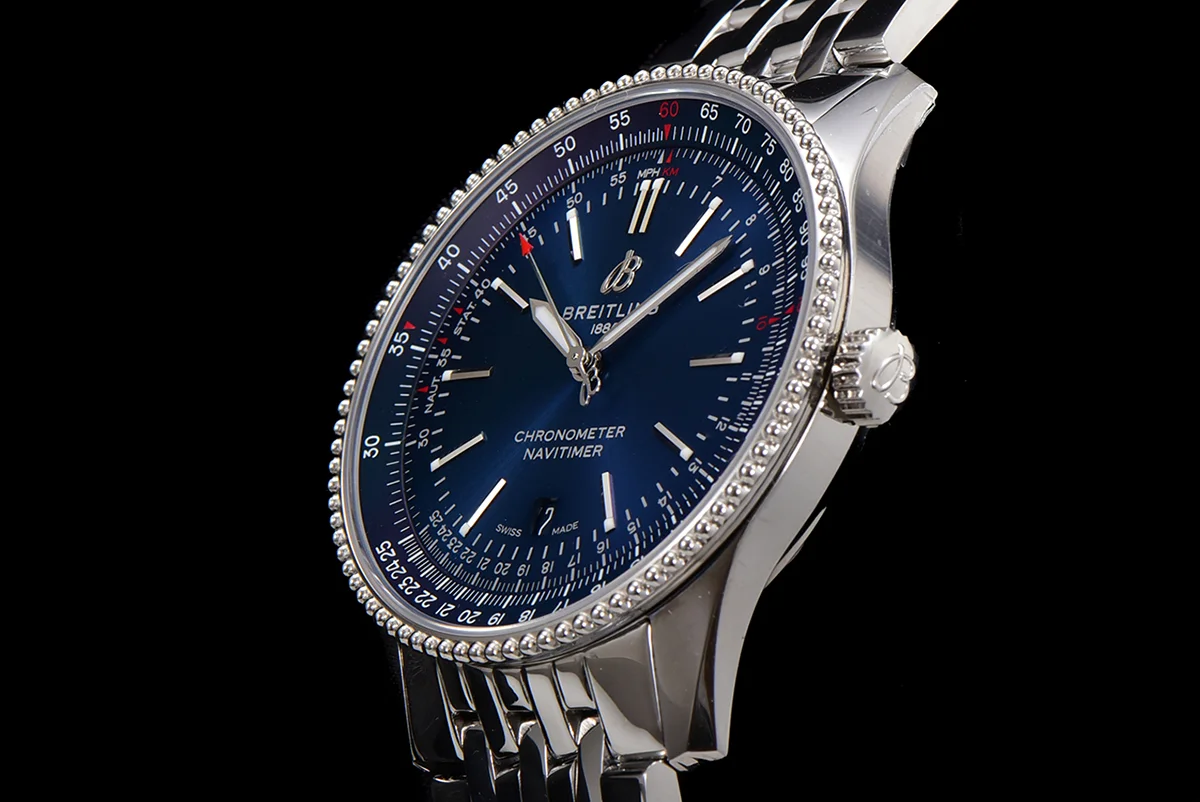 Navitimer Automatic 41 Blue Dial in Steel on Bracelet Ref. A17326161C1A1