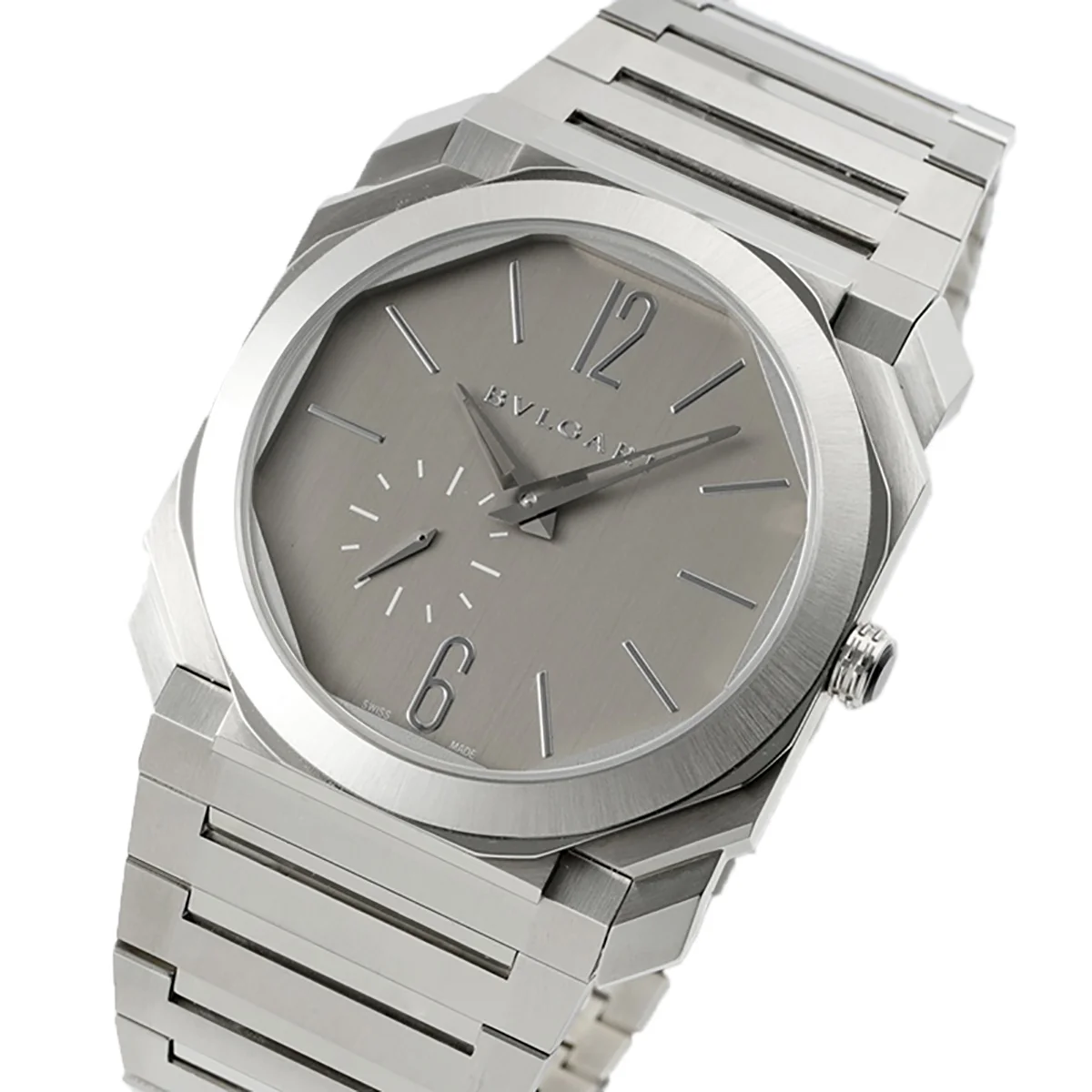 Octo Finissimo Grey Dial in Steel