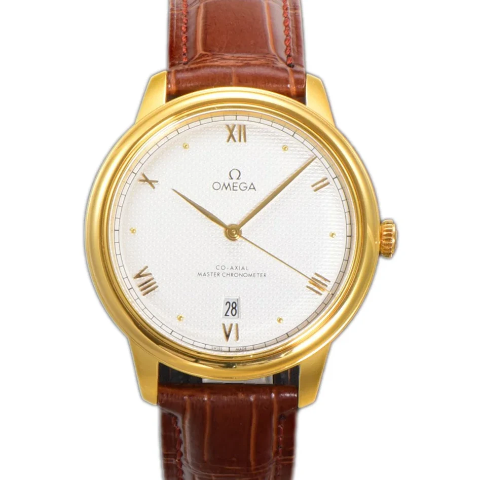 Omega De Ville Prestige Co‑Axial Master Chronometer 40mm White Dial in Yellow Gold