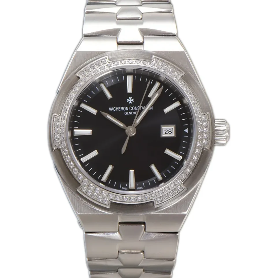Overseas Black Dial Ref. 4205 35mm in Steel