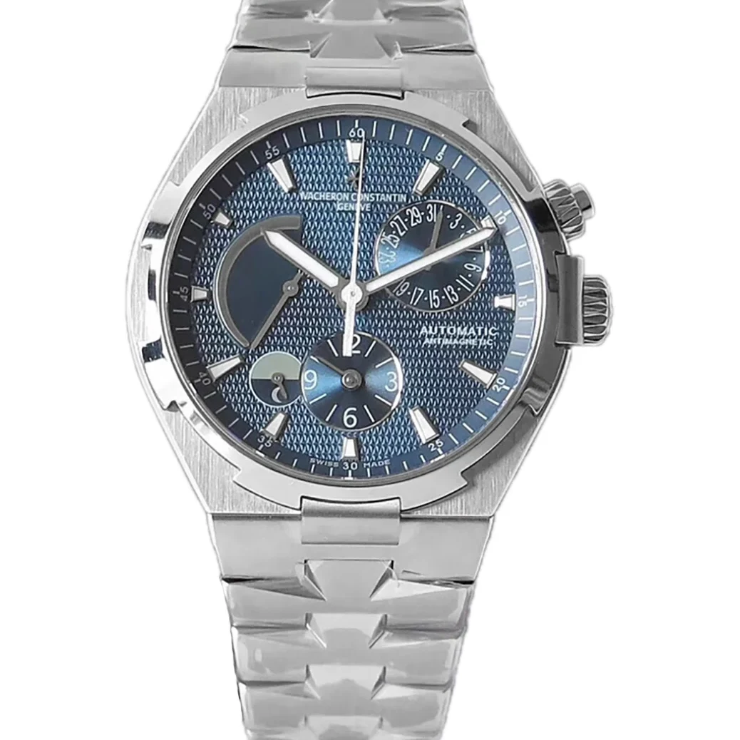 Overseas Dual Time Blue Dial in Steel