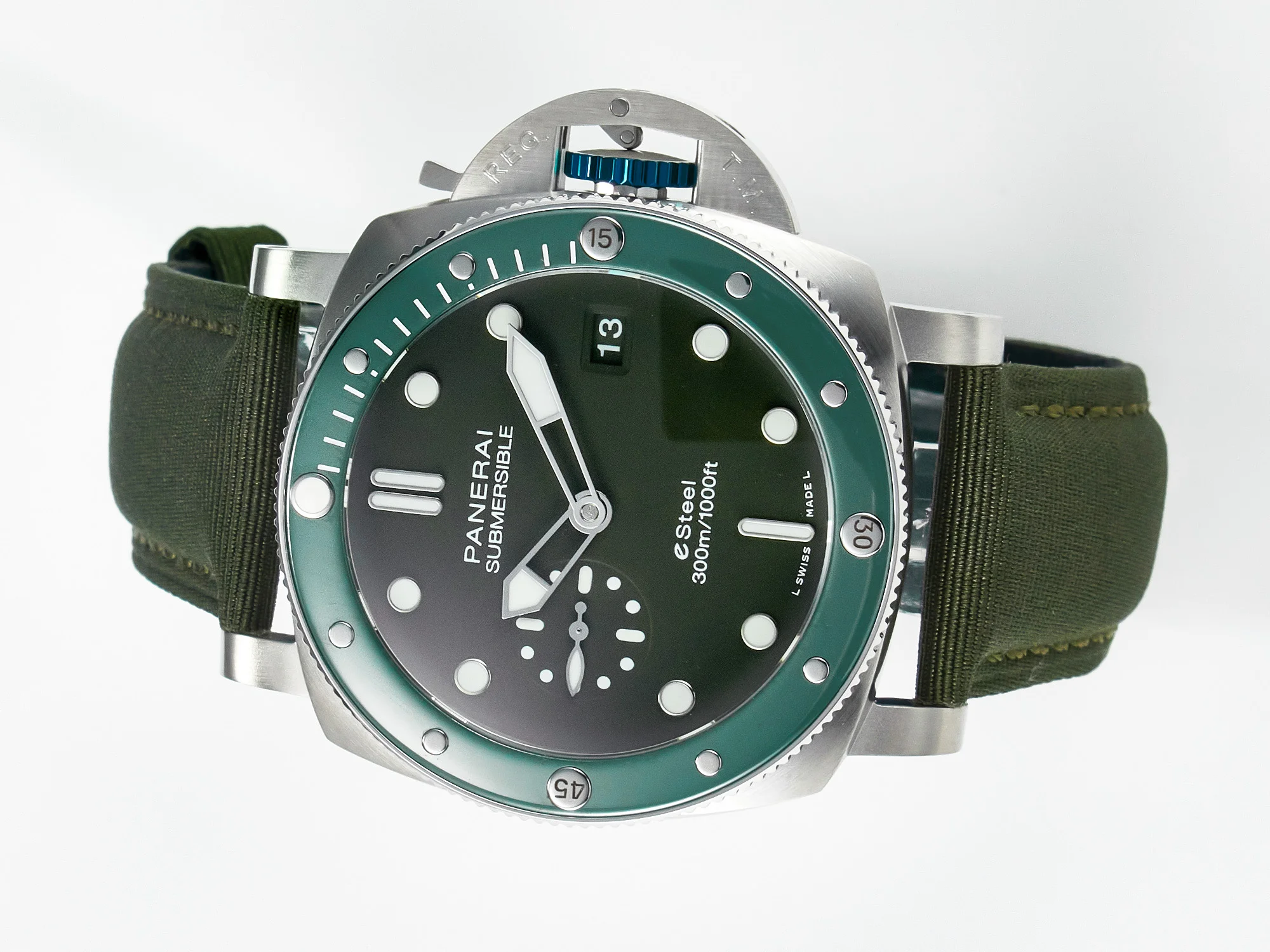 PAM1287 V TTF 1:1 Best Edition Green Dial on Green Nylon Strap P900