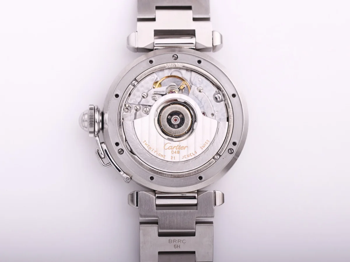 Pasha de Cartier White Dial with Diamond Markers 35mm in Bracelet
