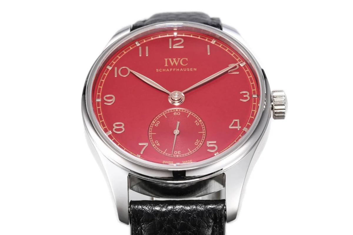 Portugieser Automatic 40 IW3583 Red Dial in Steel