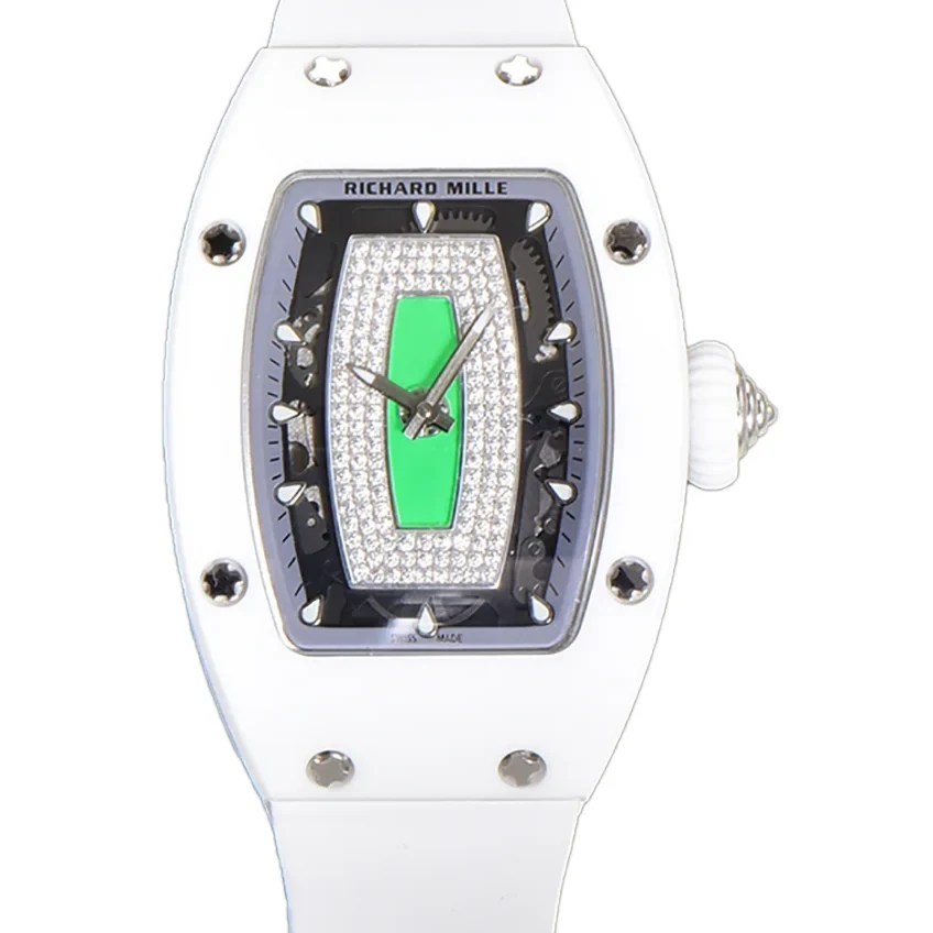 RM 007 Automatic Ladies White Ceramic Green