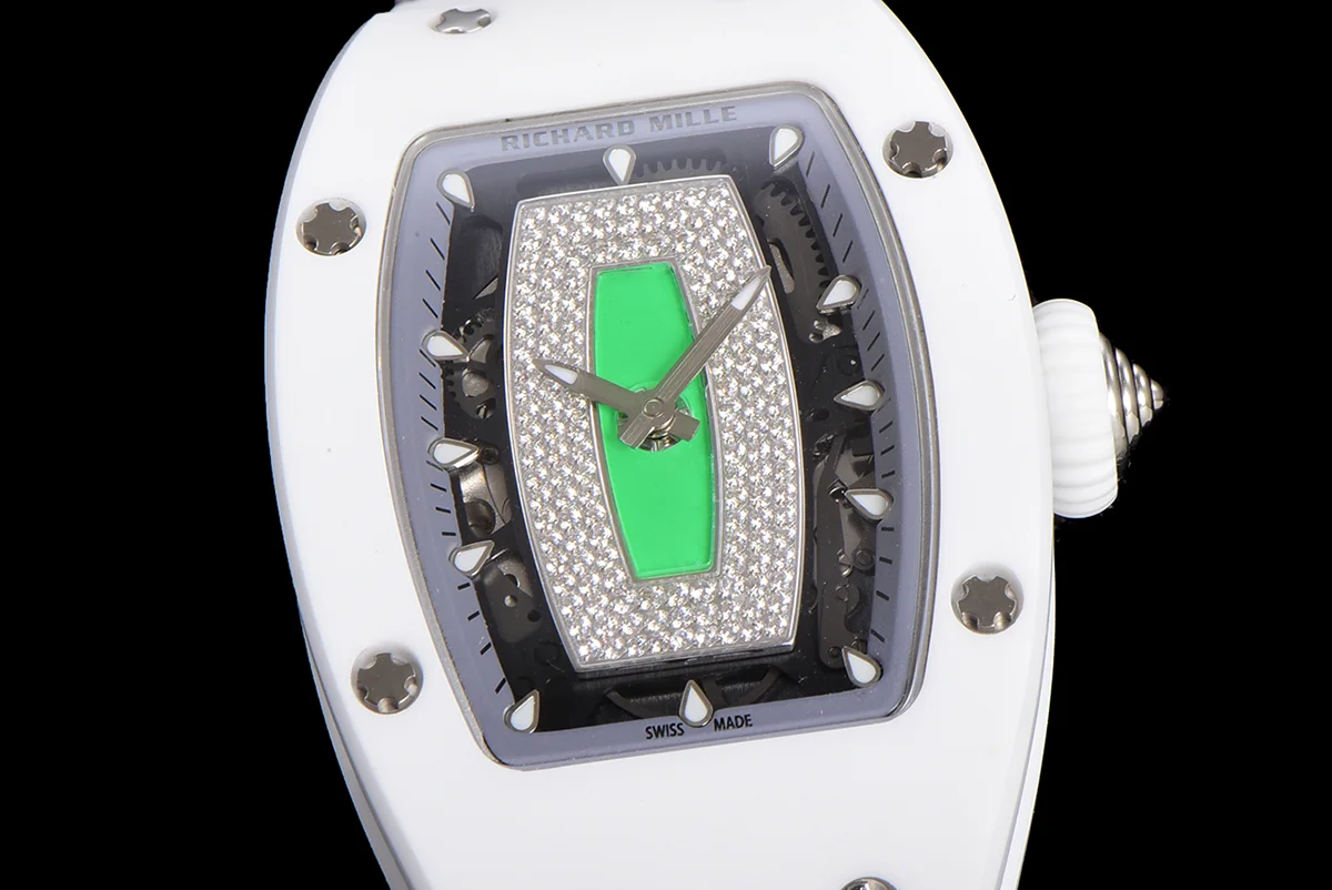 RM 007 Automatic Ladies White Ceramic Green