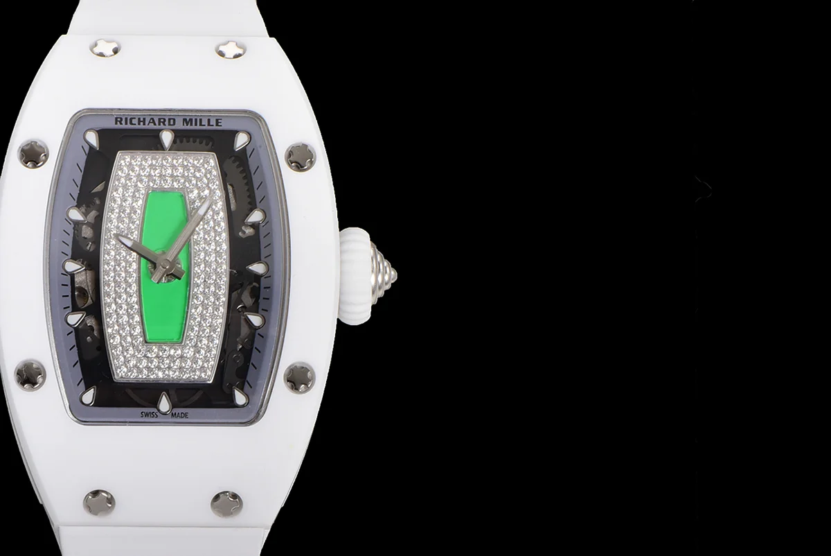 RM 007 Automatic Ladies White Ceramic Green