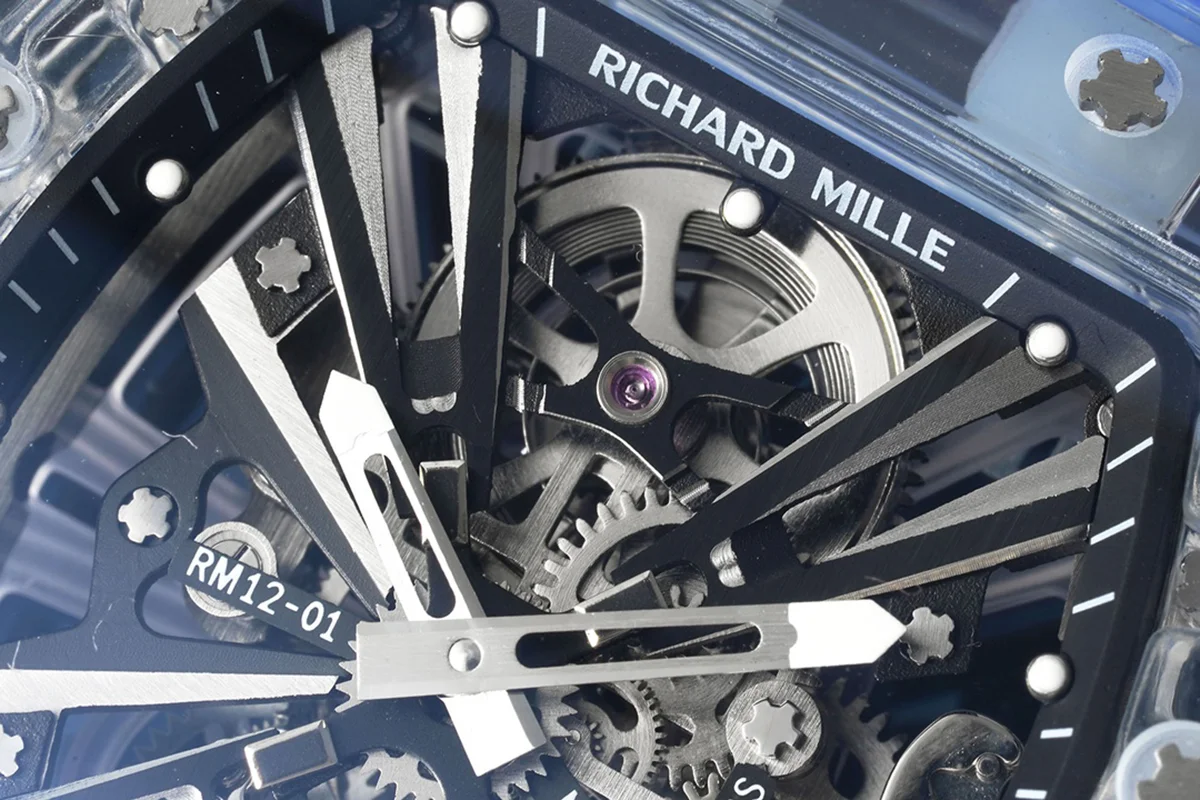 RM 012-01 Tourbillon Sapphire on Blue Rubber Strap