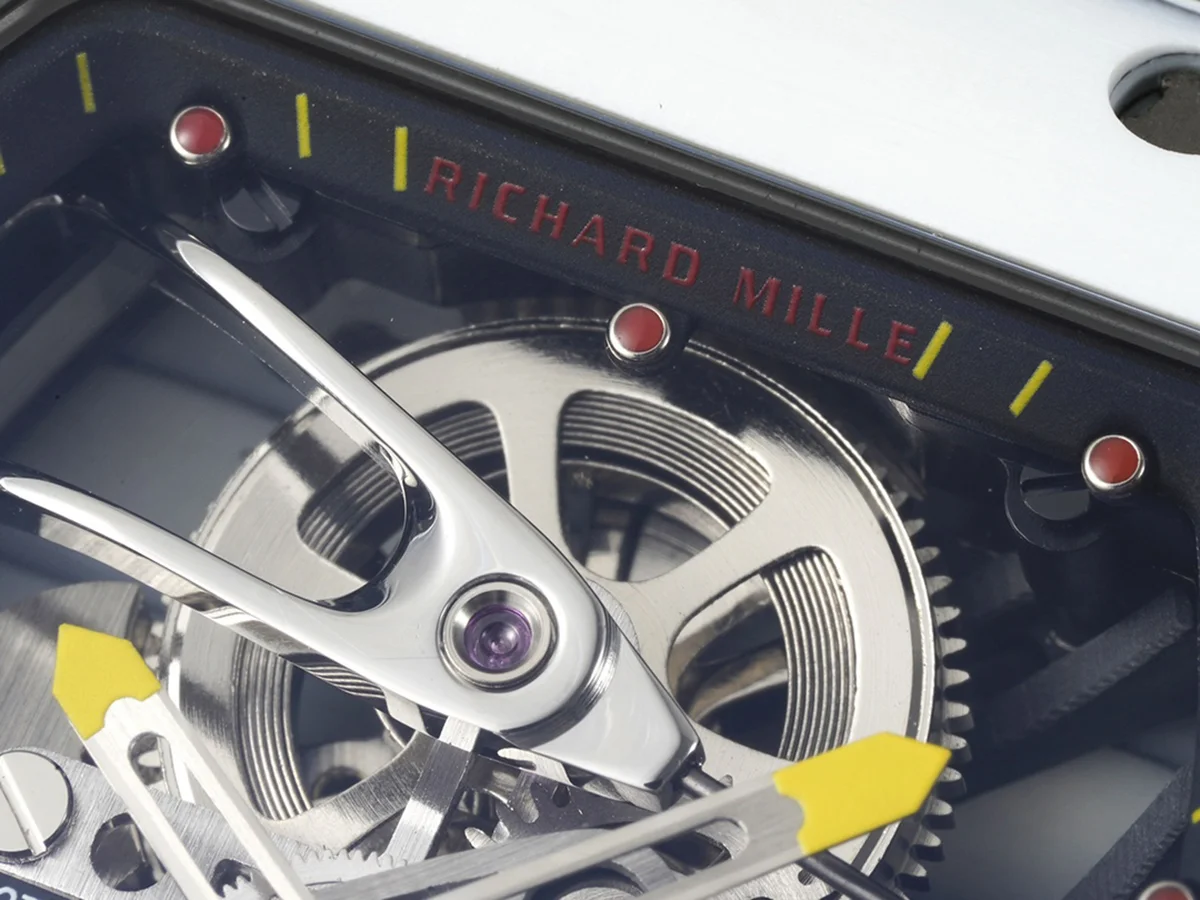 RM 027-02 Tourbillon Rafael Nadal White NTPT on Blue Nylon Strap
