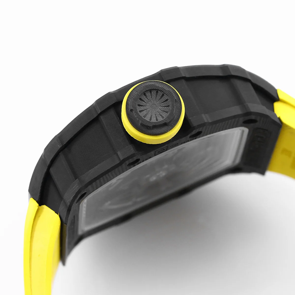 RM 035-02 Rafael Nadal NTPT Carbon on Yellow Rubber Strap