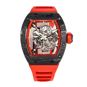 RM 055 Bubba Watson in NTPT Carbon Red Rubber Strap