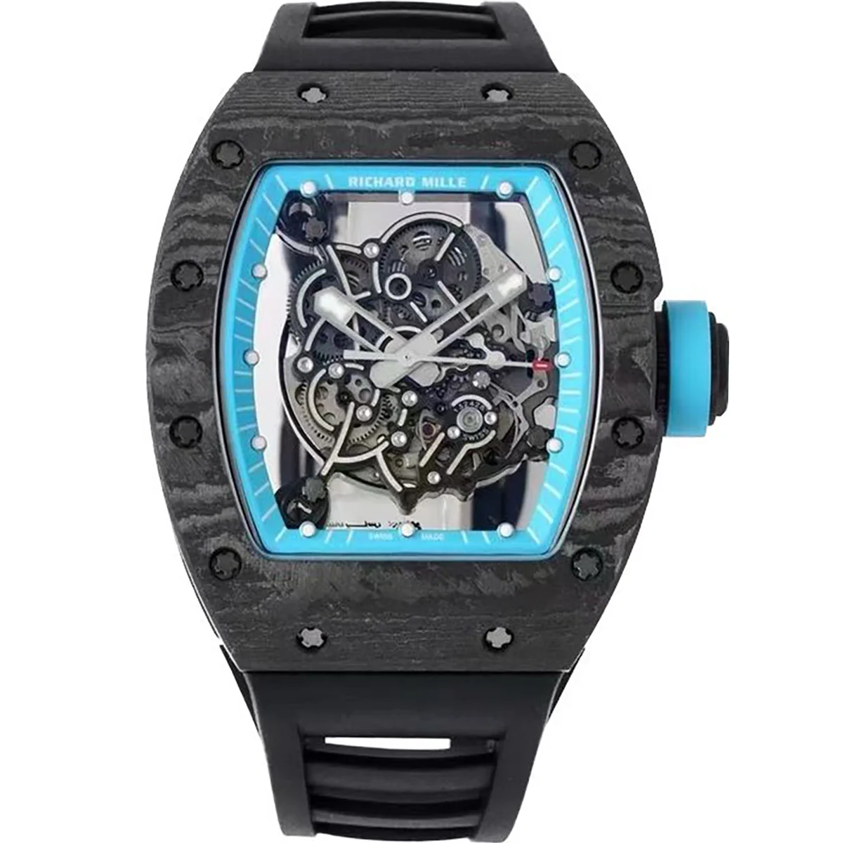 RM 055 Bubba Watson “Yas Marina Circuit” NTPT on Black Rubber Strap RMUL2