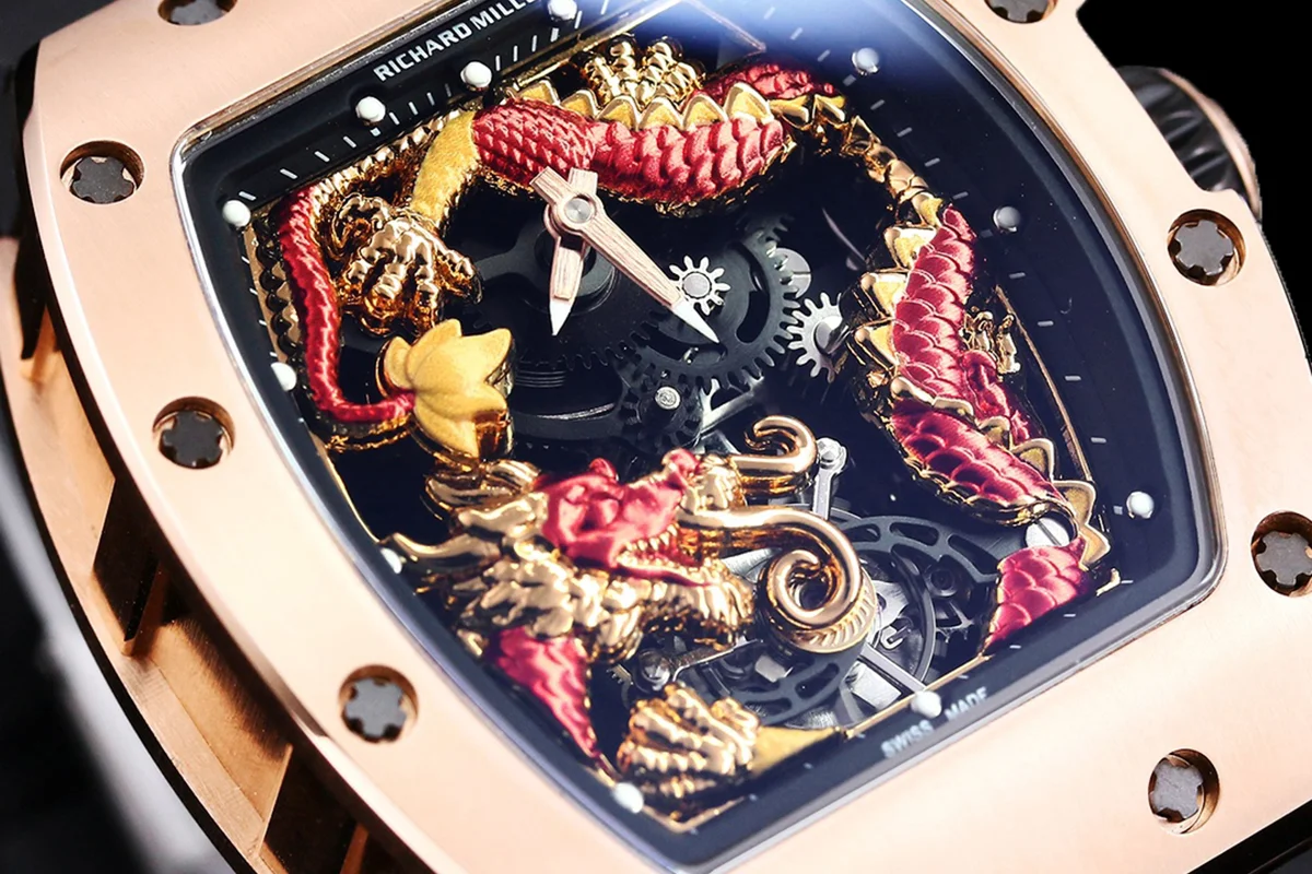 RM 057 Tourbillon Dragon in Rose Gold