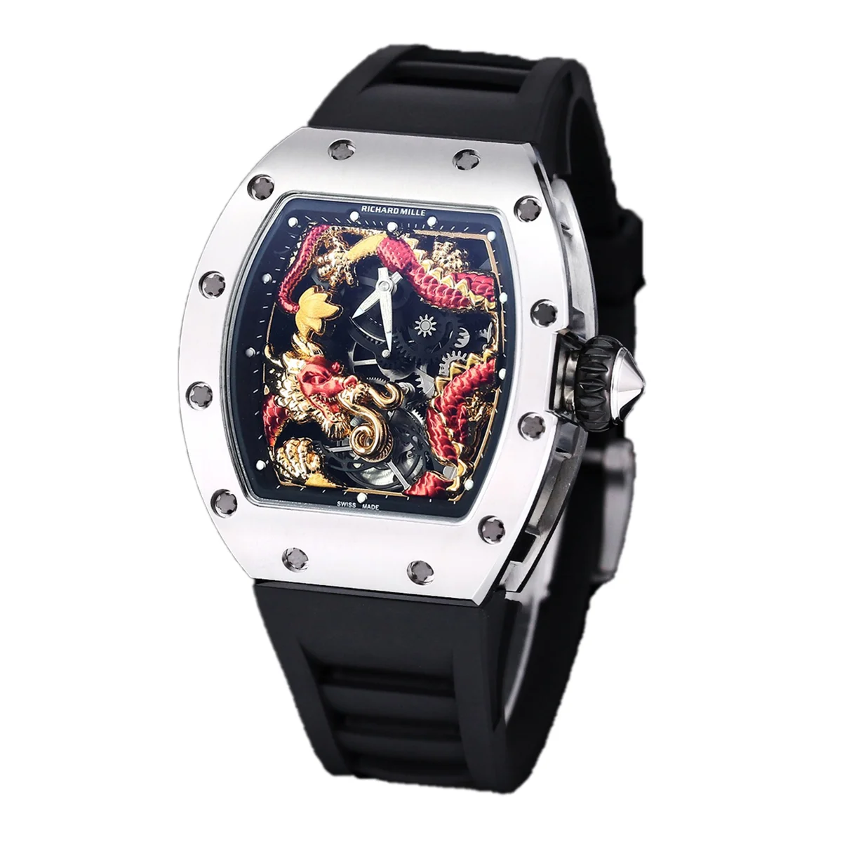 RM 057 Tourbillon Dragon in White Gold