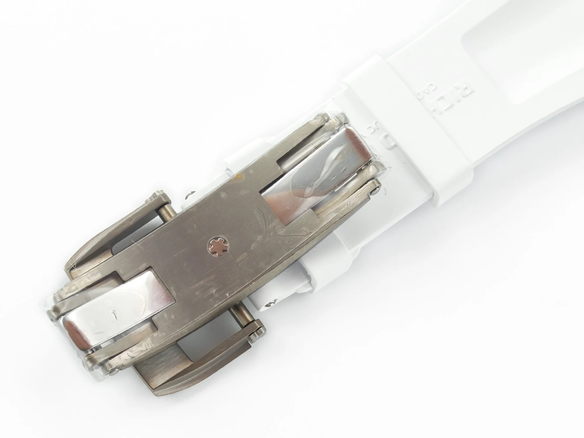 RM035 TRANSPARENT SONIC Best Edition Skeleton Dial on White Rubber Strap Clone RMUL2 V2