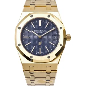 Royal Oak 15202 Blue Dial in Yellow Gold