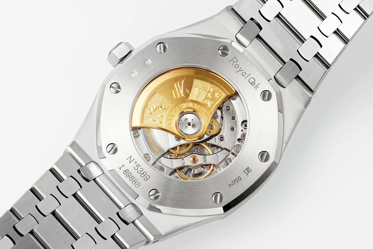 Royal Oak 15450ST 37mm Black Dial in Frosted Gold