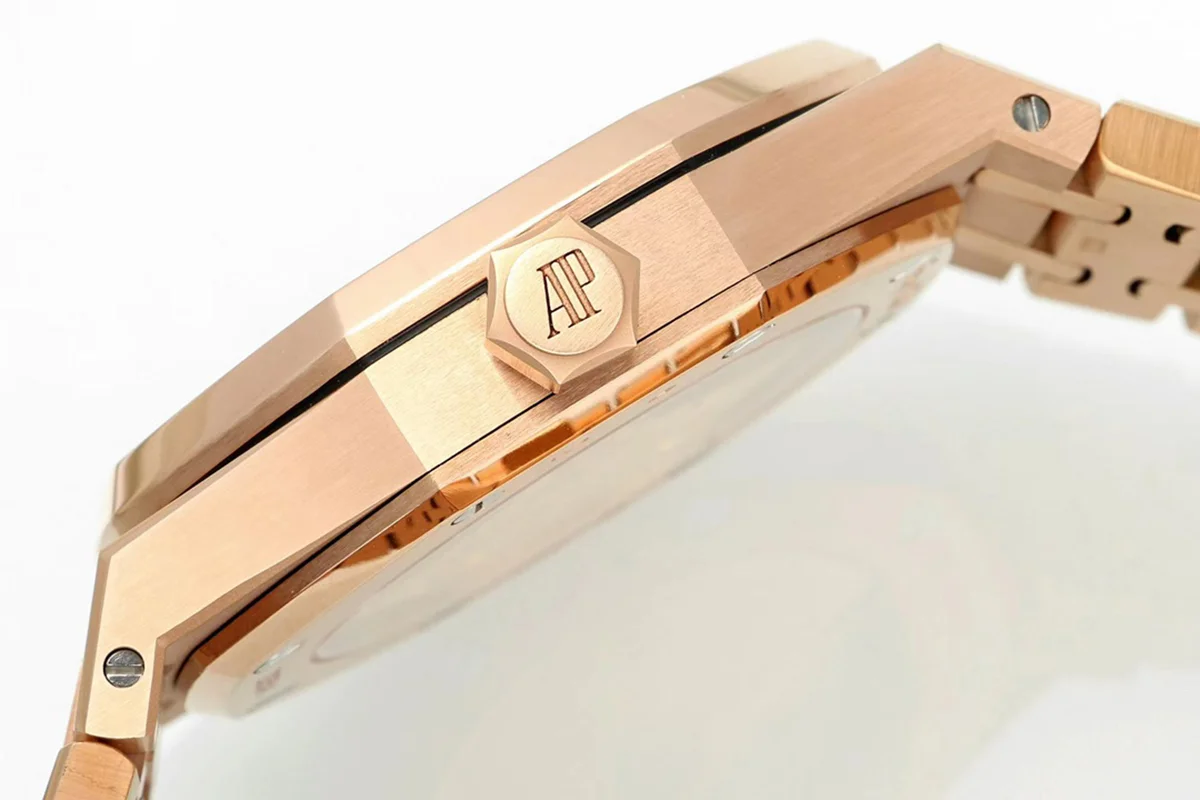 Royal Oak 15450ST 37mm Champagne Dial in Rose Gold with Diamond Bezel