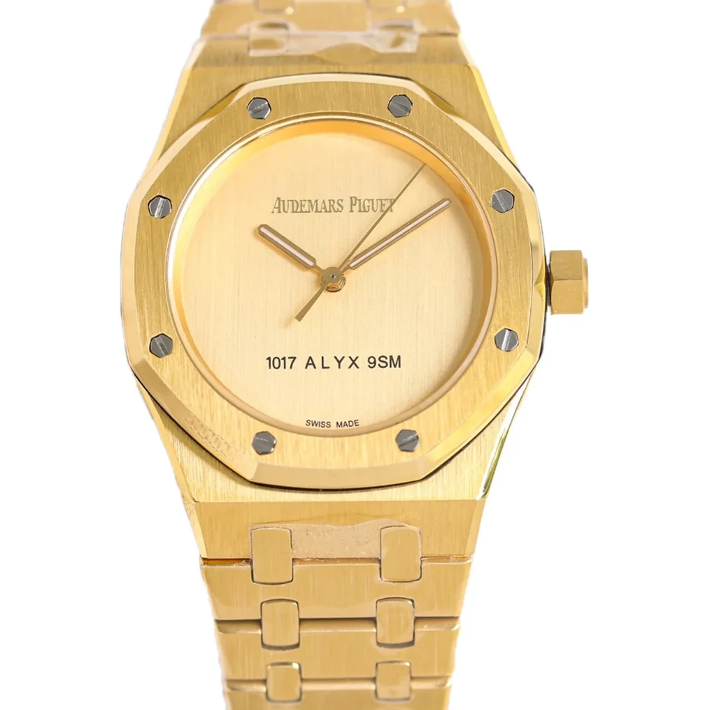 Royal Oak 15550BA Champagne Dial 1017 ALYX 9SM in Yellow Gold