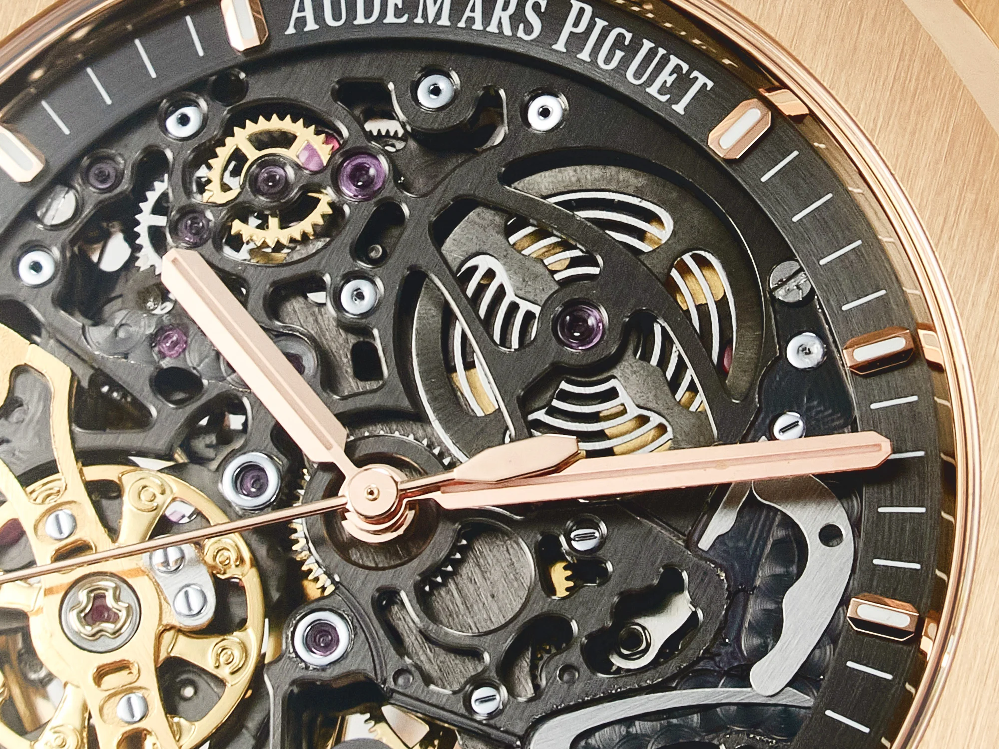 Royal Oak 41mm Skeleton 15407 RG ZF 1:1 Best Edition Skeleton Dial on RG Bracelet A3132
