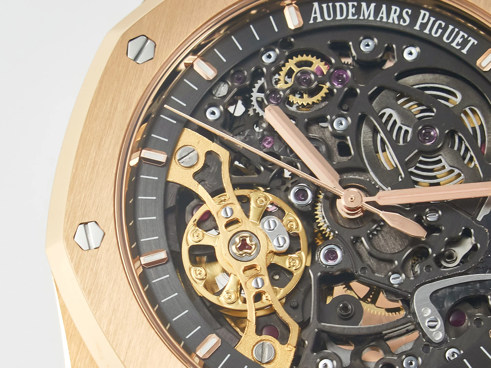 Royal Oak 41mm Skeleton 15407 RG ZF 1:1 Best Edition Skeleton Dial on RG Bracelet A3132