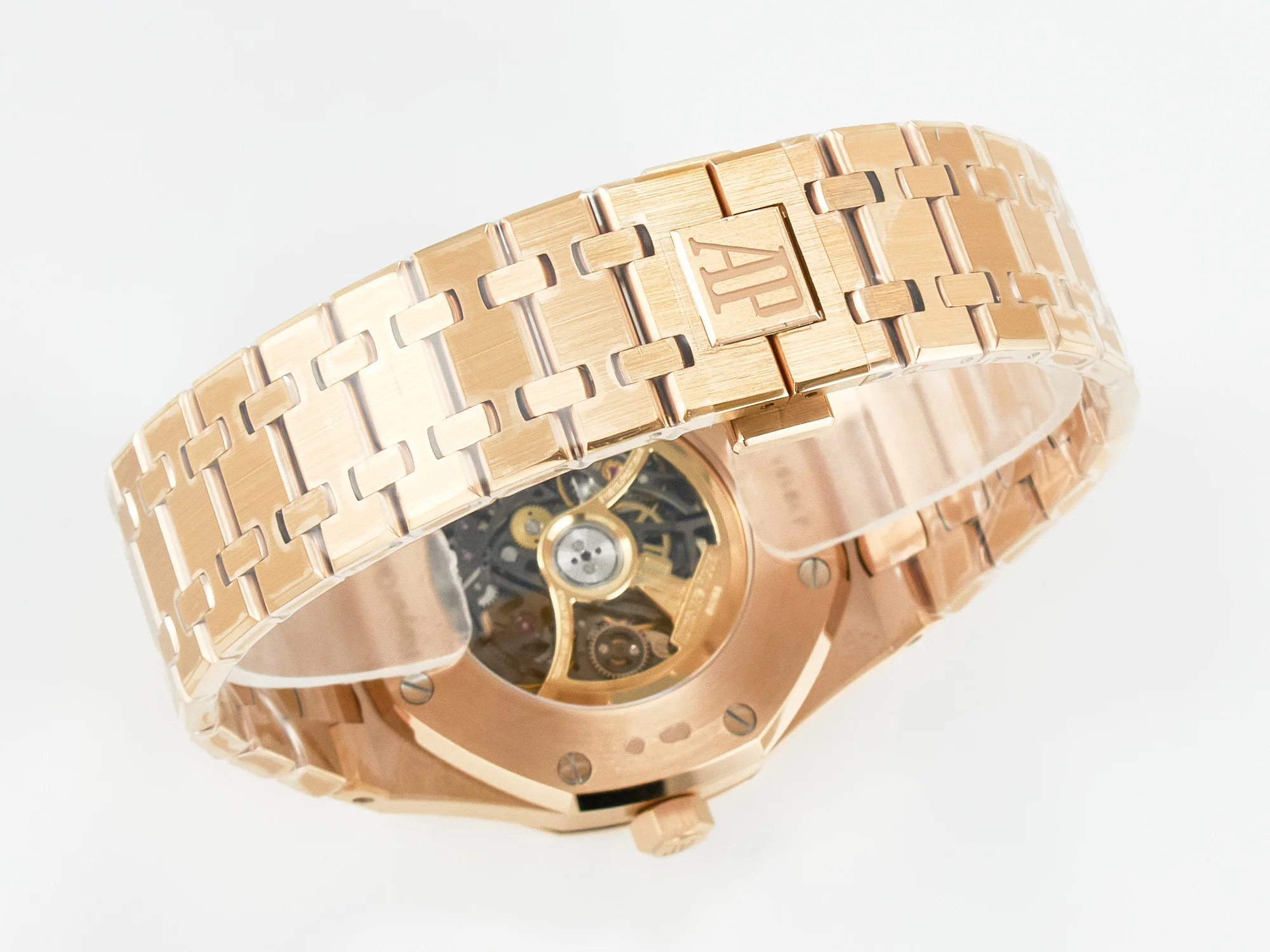 Royal Oak 41mm Skeleton 15407 RG ZF 1:1 Best Edition Skeleton Dial on RG Bracelet A3132