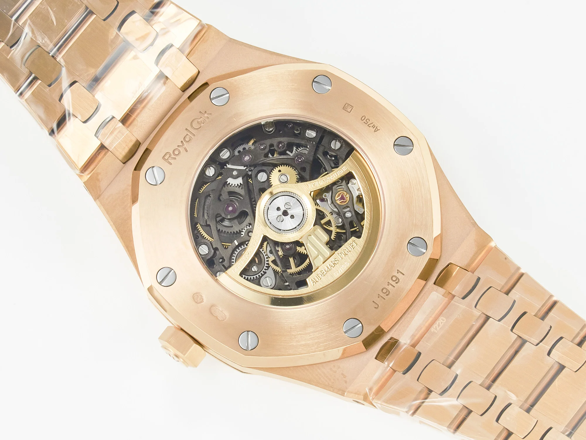 Royal Oak 41mm Skeleton 15407 RG ZF 1:1 Best Edition Skeleton Dial on RG Bracelet A3132