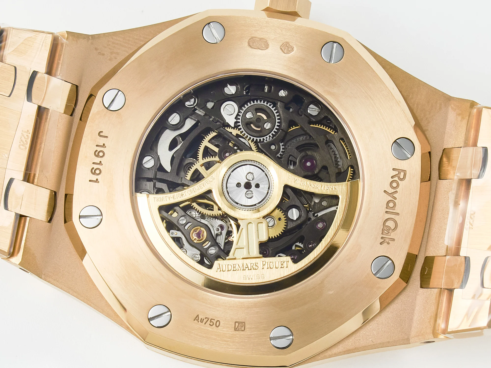 Royal Oak 41mm Skeleton 15407 RG ZF 1:1 Best Edition Skeleton Dial on RG Bracelet A3132